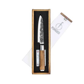 Японски готварски нож Forged Olive Santoku 14 cm