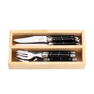 Комплект мини прибори за хранене Laguiole Style de Vie Premium Black