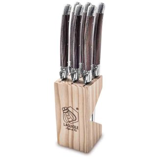 Комплект 6 ножа за стекове Laguiole Style de Vie Premium Dark wood