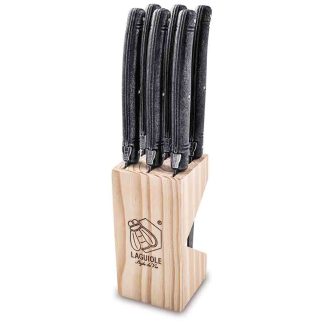 Комплект 6 ножа за стекове Laguiole Style de Vie Premium Black Stonewash