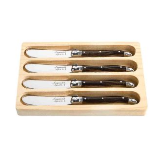Комплект 4 броя ножове за масло Laguiole Style de Vie Premium Dark Wood