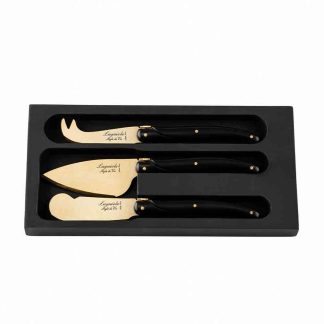 Комплект 3 ножа за сирене Laguiole Style de Vie Prestige Line Gold stonewash