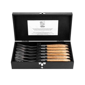 Комплект 6 вилици Laguiole Style de Vie Luxury Line Oak Wood Stonewash