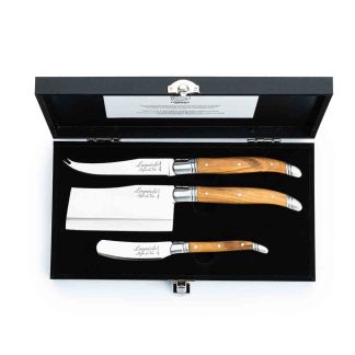 Луксозен комплект за сирена Laguiole Style de Vie Luxury Line Olive wood