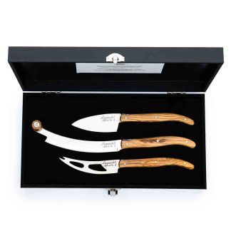 Луксозен комплект за сирена Laguiole Style de Vie Luxury Line Olive wood V2