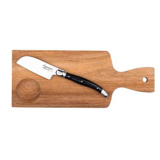 Комплект дъска и нож за сирене Santoku Laguiole Style de Vie Premium