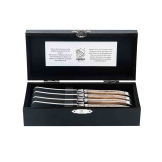 Комплект луксозни ножове за масло Laguiole Style de Vie Luxury Line Oak wood stonewash
