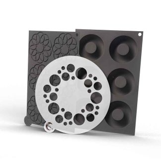 Силиконови форми и шаблон за декориране Circle – Plate-it