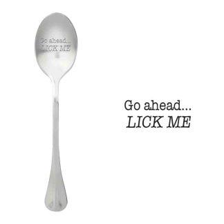 гравиран надпис Go Ahead, lick me