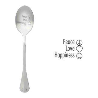 лъжичка с послание Peace Love Happiness