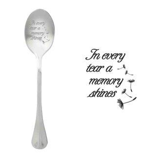 Linguriță cu mesaj In every tear a memory shines