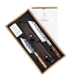 Set de cuțite de bucătărie, cu teci, Forged VG10 Bunka